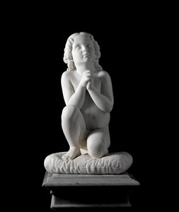 Pikkupoika rukouksessa Luigi Pampalonin (1791-1847) marmoriveistos, noin 1827 prinssi Odon di Savoian kokoelmasta. Himmeä. 68x38x30 cm Geenit, modernin taiteen galleria, inv. 919 tekijältä Luigi Pampaloni