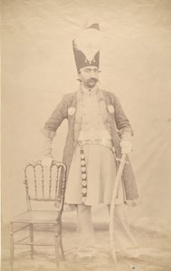Nasiruddin Shah, ca. 1852-55. acabar tekijältä Luigi Pesce