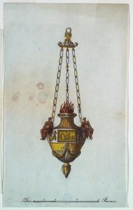 Piirustus, alttarilamppu, 1800-1825