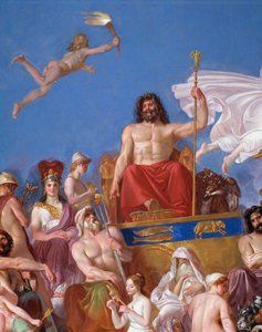 Jumalten neuvosto Olympuksella - Yksityiskohta Iliadin salin holvista, Luigi Sabatelli (1772-1850) 1819-1825 Firenze, Palazzo Pitti