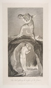 The Soul Exploring the Recess of the Grave, haudasta, Robert Bl... runosta, 1. maaliskuuta 1813. tekijältä Luigi Schiavonetti