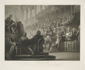 Toespraak van Lodewijk XVI Lewis 16th:n ikimuistoinen puhe National Conventionin baarissa (otsikko esineessä) tekijältä Luigi Schiavonetti