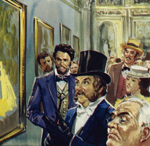 La Loge oli Renoirin panos ensimmäiseen impressionistien näyttelyyn (värilitografia). tekijältä Luis Arcas Brauner