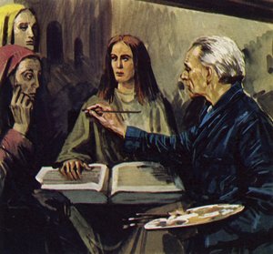 Van Meegeren pystyi todistamaan, että hän oli väärentänyt maalaukset (värilitot). tekijältä Luis Arcas Brauner