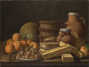 Asetelma appelsiinien ja saksanpähkinöiden kanssa, 1772 tekijältä Luis Egidio Melendez