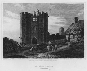 Bothall Castle, Northumberland (kaiverrus) tekijältä Luke (after) Clennell