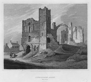 Lindisfarne Abbey, West Front (kaiverrus)