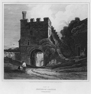 Osa Prudhoen linnaa, Northumberland (kaiverrus)
