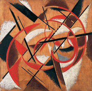 Avaruusvoimien rakentaminen - Peinture de Lyubov Sergeevna Popova (1889-1924)