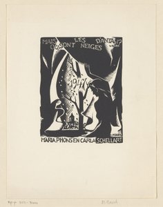 Carla, Mária ja Phons Schellart uudenvuodentoivotus vuodelle 1947 tekijältä M. Bosch