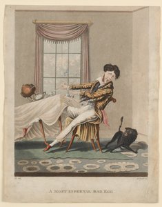 A Most Infernal Bad Egg, printti H. Pyall, n. 1825 (käsinvärinen kaiverrus) tekijältä M. Egerton