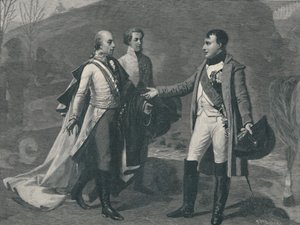 Napoleonin ja Francis I:n tapaaminen Austerlitzin jälkeen, 1805, 1896