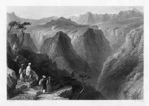 Libanon-vuori, Kedeshan laakson tai Pyhän laakson yläpuolella Libanonissa, 1841.