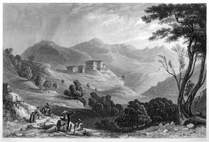Nareen kylä Intiassa, vuonna 1860.
