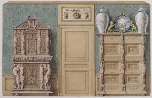 Kalusteet ruokasalissa osoitteessa rue Fortune, talo, jonka Balzac osti vuonna 1847
