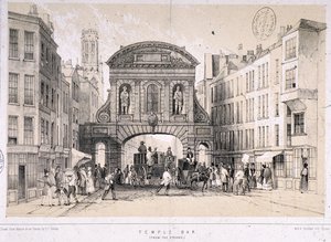 Temple Bar, Lontoo, 1845