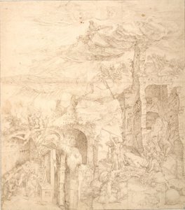 Allegoria uskon voimasta tekijältä Maarten van Heemskerck