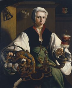 Pyörivän naisen muotokuva tekijältä Maarten van Heemskerck