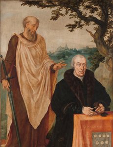 Sibylla Erythrea Triptyykin vasen siipi: lahjoittaja Matelief Dammasz. ja St Paul (edessä) ja Erythraean Sibyl (takana) tekijältä Maarten van Heemskerck