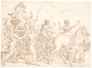 Voitonvaunut. Invidia (Kateus) tekijältä Maarten van Heemskerck
