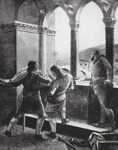 Infante Don Juanin murha (litografia) tekijältä Macario Marcoartu