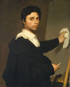 Ingres nuorena miehenä, n. 1850-60 (öljy kankaalle) tekijältä Madame Gustave Hequet