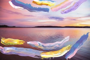 Abstracted Sunrise, 2018 (akryylimaali arkistopigmenttiprintillä)