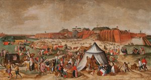 Antwerpenin linnoituksen purku 1500-luvun lopulla (öljy paneelille)