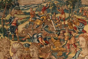 Tarina Gideonista, 1500-luvun loppu (silkki ja villa) tekijältä Maerten van Heemskerck