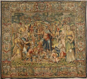 Tarina Gideonista, 1500-luvun loppu (silkki ja villa) tekijältä Maerten van Heemskerck