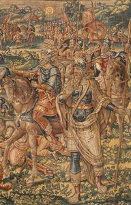 Tarina Gideonista, 1500-luvun loppu (silkki ja villa) tekijältä Maerten van Heemskerck