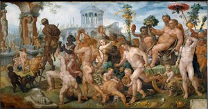 Silenen voittokulkue (maalaus tekijältä Maerten van Heemskerck