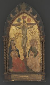 Neitsyt Maria ja pyhät Maria Magdaleena ja Johannes surevat Kristusta ristillä tekijältä Maestro Francesco