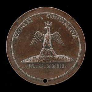 Kruunattu kotka kukkulalla keskellä vesiä [käänteinen], 1523.