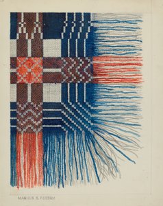 Kudottu peiton yksityiskohta, c. 1937.