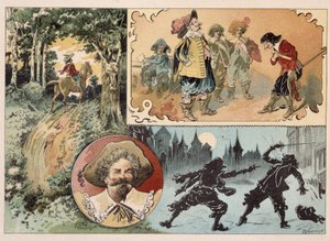 Cyrano de Bergerac, kuvitus Cyrano de Bergeracin romaanista: "Toinen maailma"