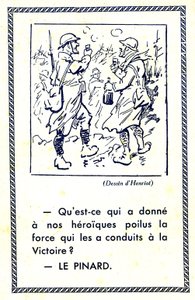 Ensimmäinen maailmansota (1914-18): Mikä antoi sankarillisille sotilaillemme voiman, joka vei heidät voittoon Pinard (kuvitus) tekijältä Maigrot Henri known as Henriot