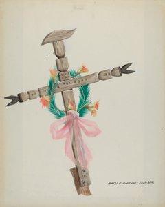 Veistetty risti - hauta, n. 1937. tekijältä Majel G. Claflin