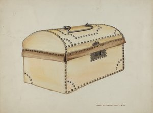 Nahkapäällysteinen laatikko, c. 1937. tekijältä Majel G. Claflin