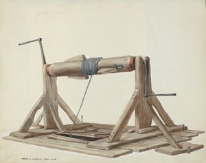 Kaivo liikkuvalla palkin kanssa, c. 1937. tekijältä Majel G. Claflin