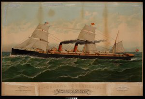 Cunard Steamship Servia... (kromolitografia)