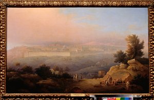 Jerusalem (Israel) (Jerusalem) - Maksim Nikiphorovich Vorobyev (Vorobiev) (1787-1855) maalaus, öljy kankaalle