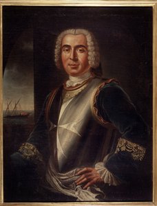 Muotokuva Saint Tropezin (Saint-Trophez) ritari Pierre Andre de Suffrenista, Suffrenin foottiin (1729-1788) - Maltan taide - 1700-luku, 99 x 76 cm