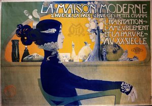 Art Nouveau: Orazin juliste "" Moderni talo ". 20. vuosisata. Koriste taide, Pariisi. DR