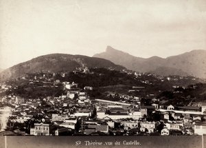 Näkymä Santa Teresasta Brasiliassa, n. 1880-1890 (b/w kuva)