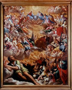 Paratiisi - Marcantonio Bassettin (1588-1630) maalaus, öljy kankaalle 78X61 CM - Napoli Museo di Capodimonte