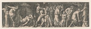 Bacchanalia, noin 1510-1511. tekijältä Marcantonio Raimondi