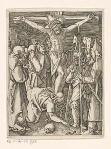 Ristiinnaulitseminen Passion of Christ (sarjan nimi) tekijältä Marcantonio Raimondi