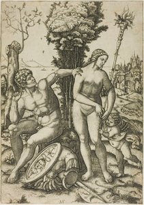 Mars, Venus ja Cupid tekijältä Marcantonio Raimondi