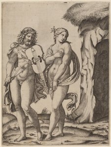 Orpheus ja Eurydike tekijältä Marcantonio Raimondi